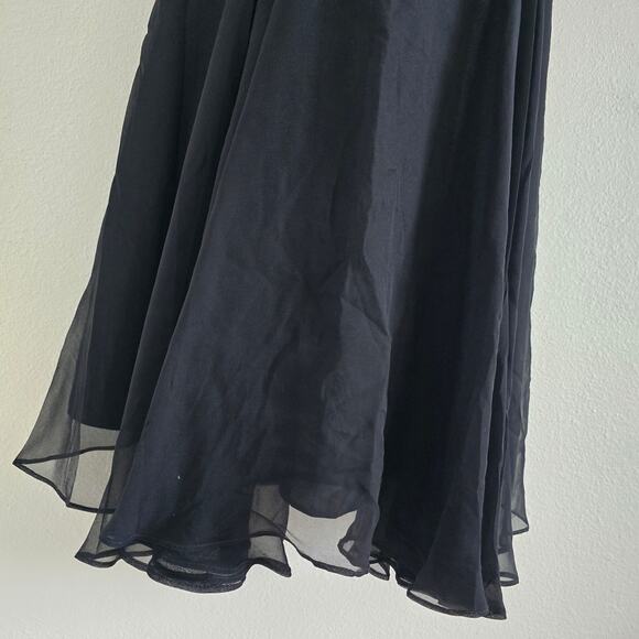 Vintage Laundry 100% Silk Beaded Drop Waist Handkerchief Hem Midi Slip Dress-6 - Picture 3 of 12